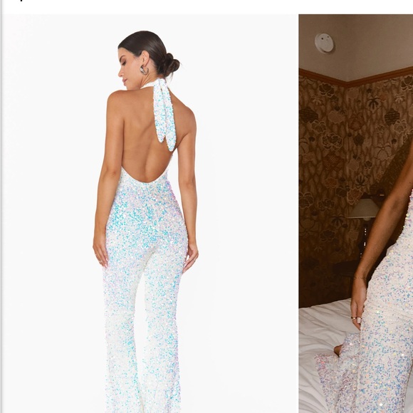Studio Jumpsuit Show Me Your Mumu - Sequin Halter Jumpsuit - Picture 3 of 6